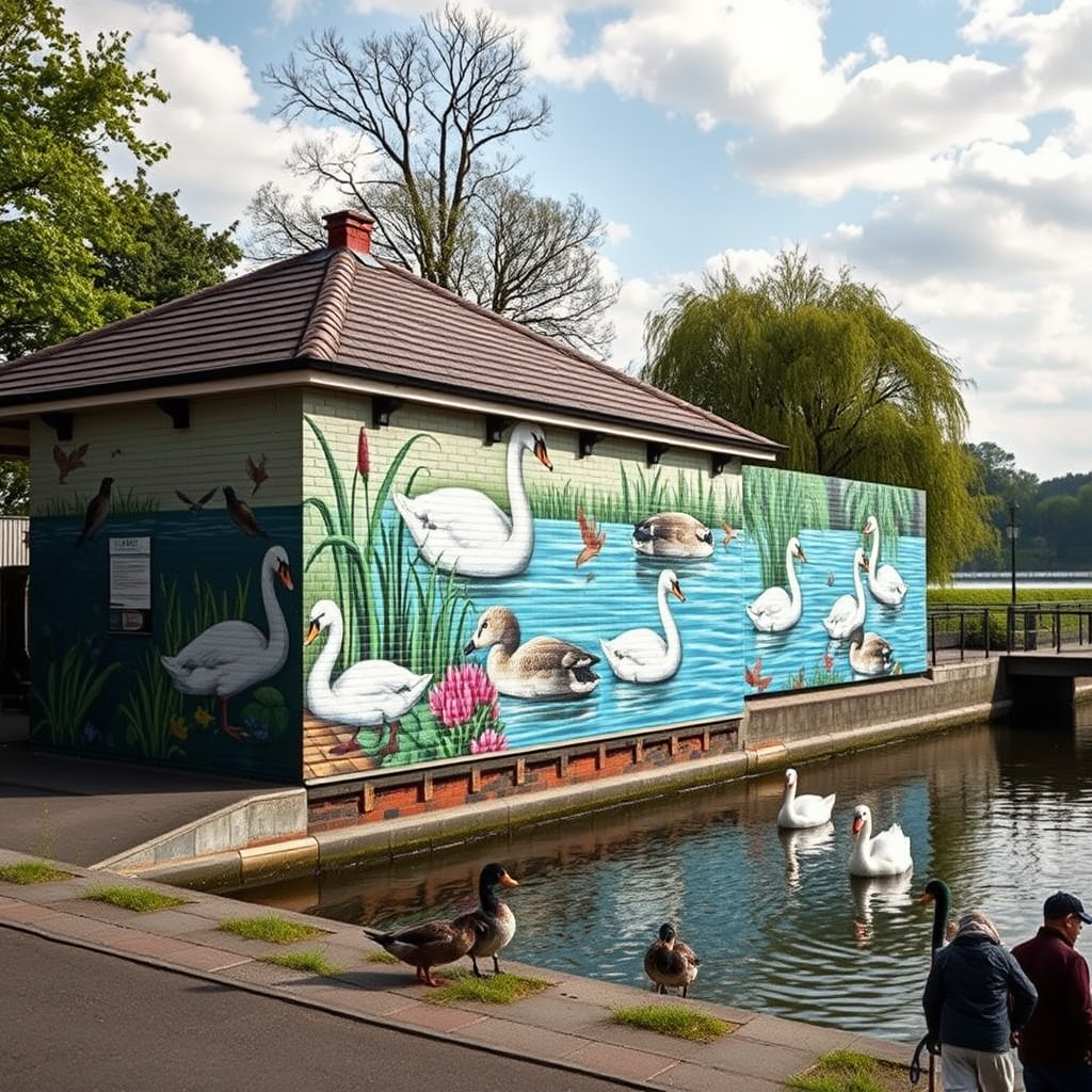 Vibrant mural to mark Thames Path route in Oxfordshire